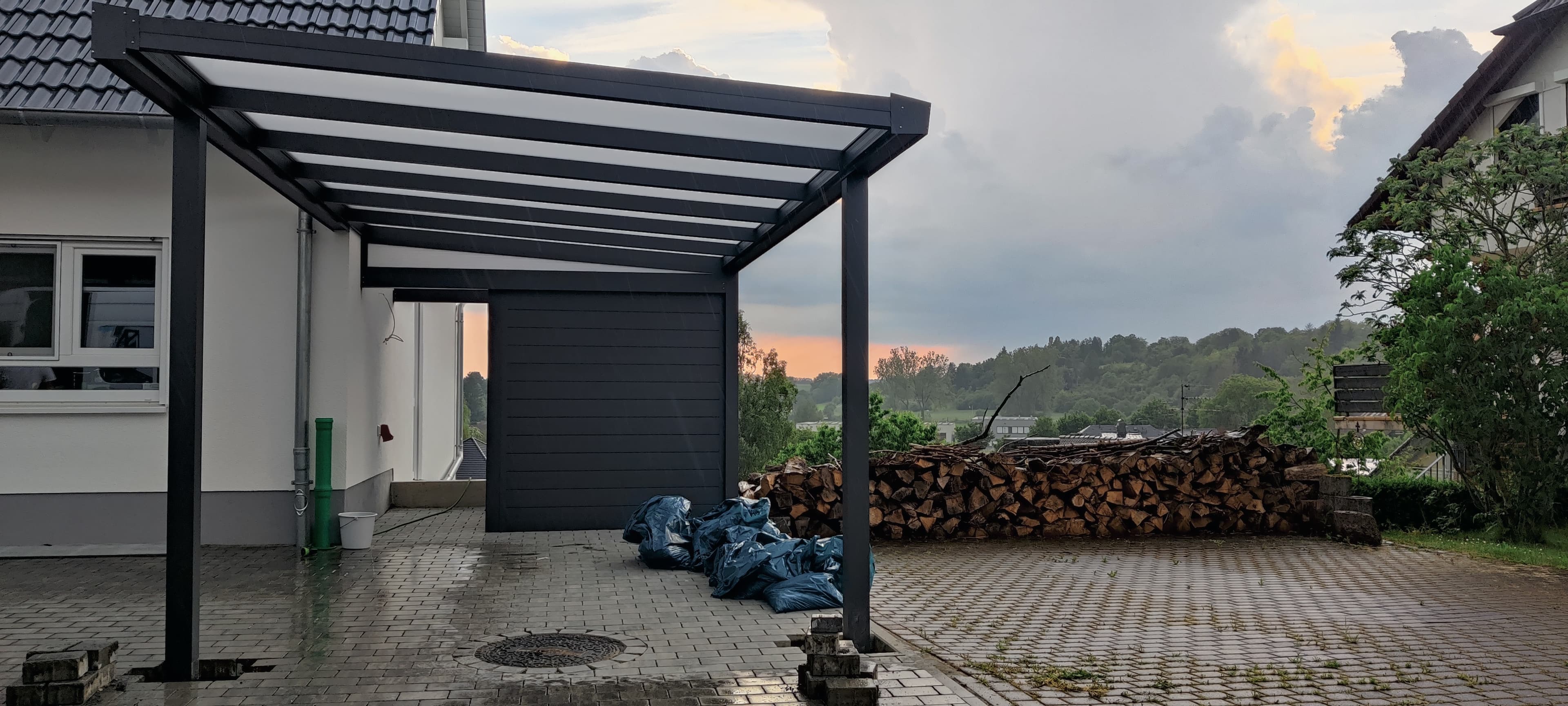 Carports Referenz 9 – Pultdach-Carport